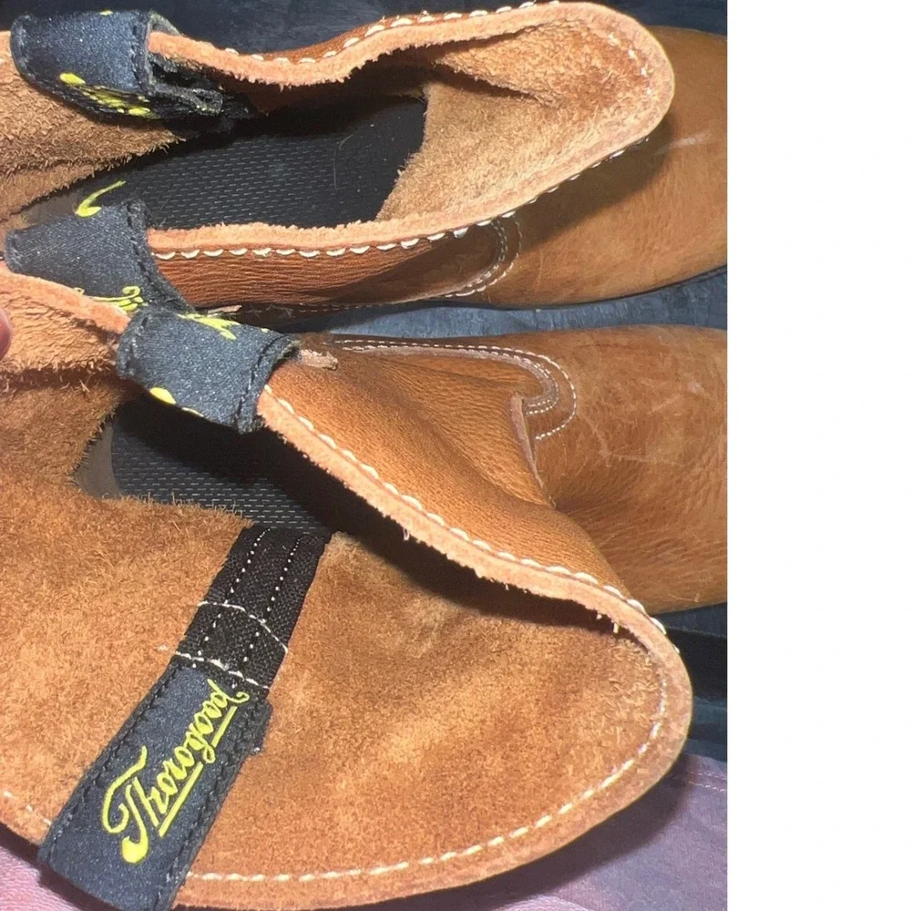 Thorogood Boots Kids 5M Tan Pull On Leather 414-4310 Wellington Work Western SEO